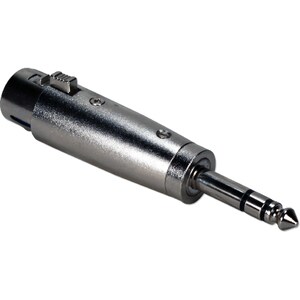 QVS 1/4 Male to XLR Female Audio Adaptor - 1 x 6.35mm Audio Male - 1 x 3-pin XLR Audio Female - Silver