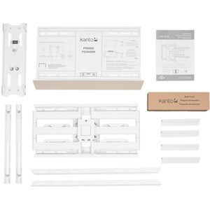 Kanto PDX650W Wall Mount for TV - White - 1 Display(s) Supported - 75" Screen Support - 125 lb Load Capacity - 600 x 400, 