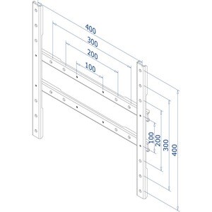 NewStar VESA Conversion Plate - Allows VESA 100x100 for displays up to 400x400 - Black - 68.6 cm to 152.4 cm (60") Screen 