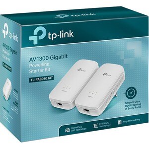 TP-Link TL-PA8010 Powerline Network Adapter - 1 x Network (RJ-45) - 1200 Mbit/s Powerline - 300 m Distance Supported - Hom