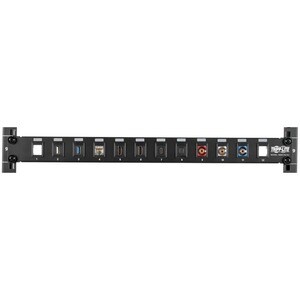 Eaton Tripp Lite Series 12-Port 1U Rack-Mount Unshielded Blank Keystone/Multimedia Patch Panel, RJ45 Ethernet, USB, HDMI, 
