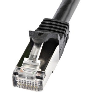StarTech.com 1m Cat6 Patch Cable - Shielded (SFTP) Snagless Gigabit Network Patch Cable - Black Cat 6 Ethernet Patch Lead 