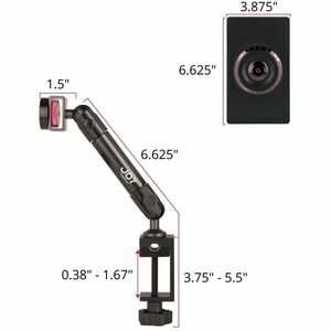 The Joy Factory MagConnect MNU502 Clamp Mount for Tablet PC, iPad - Black - 12.90" Screen Support