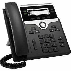 Cisco 7841 IP Phone - Corded - Tabletop, Wall Mountable - Black - TAA Compliant - VoIP - 2 x Network (RJ-45) - PoE Ports