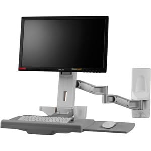 Amer Wall Mount for Keyboard, Mouse, Monitor - TAA Compliant - 24" Screen Support - 23.15 lb Load Capacity - 100 x 100, 75