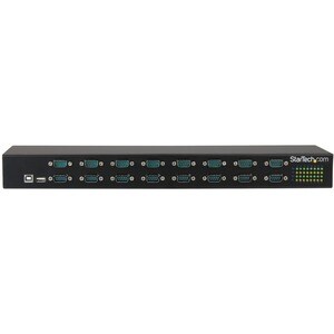 StarTech USB to Serial Hub, 16 Port, COM Port Retention, Rack Mount and Daisy Chainable, USB to RS232 Hub, TAA - Convert a