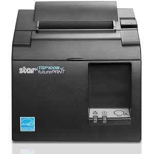 Star Micronics Thermal Printer TSP143IIILAN GY US - Ethernet - Locking Paper Chamber - Gray - Receipt Printer - 250 mm/sec