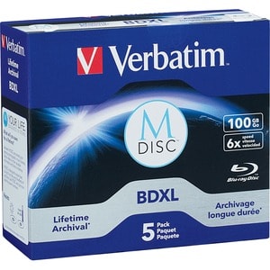 Verbatim Blu-ray Recordable Media - BDXL - 6x - 100 GB - 5 - 120mm