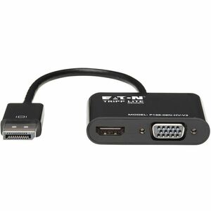 Eaton Tripp Lite Series DisplayPort to VGA/HDMI All-in-One Converter Adapter, DP ver 1.2, 4K 30 Hz HDMI - DisplayPort/VGA/