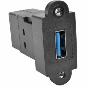 Eaton Tripp Lite Series USB 3.0 All-in-One Keystone/Panel Mount Coupler (F/F), Black, TAA - 1 x Type A Female USB - 1 x Ty