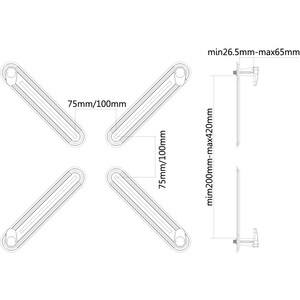 Newstar VESA Conversion Kit - Convert non-VESA screens to work with VESA mounts - 1 Display(s) Supported - 68.6 cm (27") S