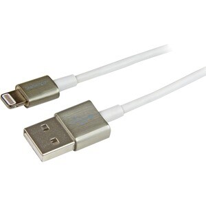 StarTech.com 1m (3ft) Premium Apple Lightning to USB Cable with Metal Connectors for iPhone / iPod / iPad - White - Cable 