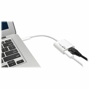 Eaton Tripp Lite Series USB-C to Gigabit Network Adapter with USB-C PD Charging - Thunderbolt 3, White - USB 3.1 - 1 Port(