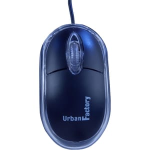 Urban Factory BDM02UF Mouse - Optical - Cable - Black, Transparent - USB - 800 dpi - Scroll Wheel - 3 Button(s) USB WIRED