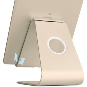 Rain Design mStand tabletplus - tablet stand - Gold - Angle-adjustable stand ensures precise viewing angle. Angle-adjustme