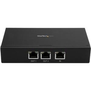 StarTech.com 2 Port Gigabit PoE+ Extender - 802.3at and 802.3af - 100 m (330 ft) - Power over Ethernet Extender - PoE Repe