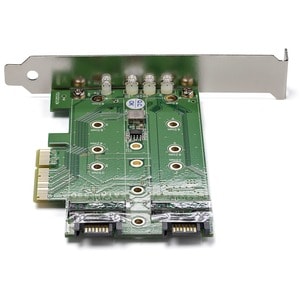 StarTech.com M.2 Adapter - 3 Port - 1 x PCIe (NVMe) M.2 - 2 x SATA III M.2 - SSD PCIE M.2 Adapter - M2 SSD - PCI Express SSD