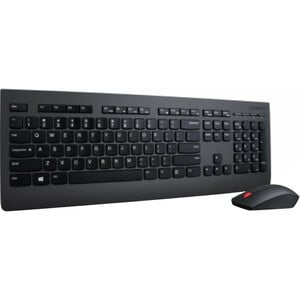 Lenovo Professional Keyboard & Mouse - QWERTY - Swedish, Finnish - USB Wireless RF - Keyboard/Keypad Color: Black - USB Wi