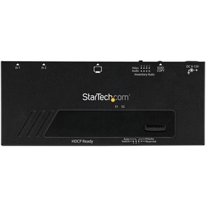 StarTech.com Audio/Video Switchbox - Cable - TAA Compliant - 1920 x 1200 - Full HD - 2 Input Device - 1 Display - Display,