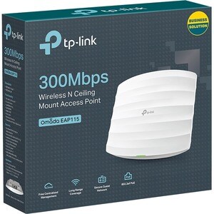 TP-Link EAP115 IEEE 802.11n 300 Mbit/s Wireless Access Point - 2.40 GHz - 2 x Internal Antenna(s) - 1 x Network (RJ-45) - 