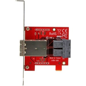 StarTech.com Mini-SAS Adapter - Dual SFF-8643 to SFF-8644 - with Full and Low-Profile Brackets - 12Gbps - Convert two inte