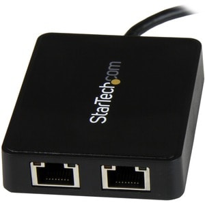 StarTech.com USB C to Dual Gigabit Ethernet Adapter with USB 3.0 (Type-A) Port - USB Type-C Gigabit Network Adapter - Use 