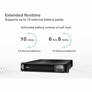 APC Smart-UPS On-Line, 2200VA, Rackmount 2U, 120V, 6x 5-20R+1x L5-20R NEMA outlets, Network Card, Extended runtime, W/ rai