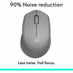 Logitech M330 SILENT PLUS Wireless Mouse, 2.4GHz with USB Receiver, Optical Tracking, Quiet & Lightweight, Gray - Mechanic