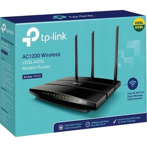 TP-Link Archer VR400 Wi-Fi 5 IEEE 802.11ac ADSL2+, VDSL2, Ethernet Wireless Router - 2.40 GHz ISM Band - 5 GHz UNII Band(3