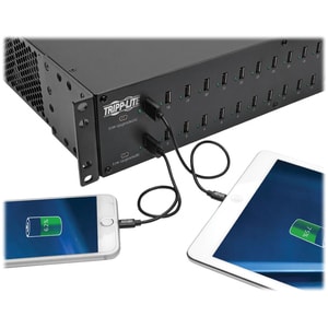 Tripp Lite by Eaton 32-Port USB Charging Station with Syncing, 5V 80A (400W) USB Charger Output, 2U Rack-Mount - Wired - T