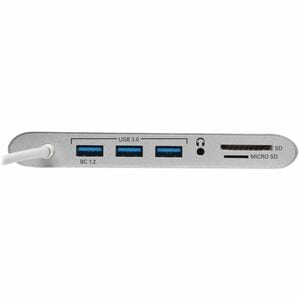 Eaton Tripp Lite Series USB-C Dock, Dual Display - 4K HDMI/mDP, VGA, USB 3.x (5Gbps), USB-A/C Hub, GbE, Memory Card, 100W 