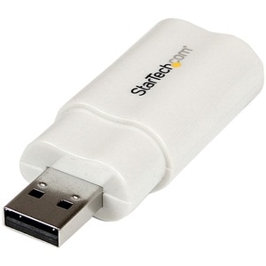 StarTech.com ICUSBAUDIO. Hostschnittstelle: USB, Kopfhörer: 3.5 mm. Chipsatz: C-Media CM108AH, Produktfarbe: Weiß, Zertifi