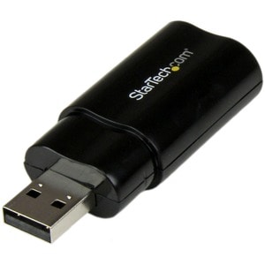 StarTech.com ICUSBAUDIOB. Hostschnittstelle: USB, Kopfhörer: 3.5 mm. Chipsatz: C-Media CM108AH, Produktfarbe: Schwarz, Zer