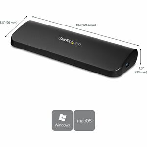 StarTech.com USB3SDOCKHDV. Konnektivitätstechnologie: Kabelgebunden, Hostschnittstelle: USB 3.2 Gen 1 (3.1 Gen 1) Type-B. 