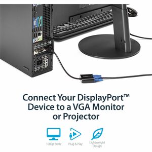 StarTech.com 9,91 cm DisplayPort/VGA Videokabel für Projektor, Monitor, Notebook, PC, Grafikkarte, Videogerät, Desktop-Com