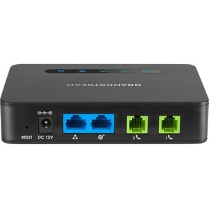 Grandstream Powerful 2-Port ATA with Gigabit NAT Router - 2 x RJ-45 - 2 x FXS - Gigabit Ethernet