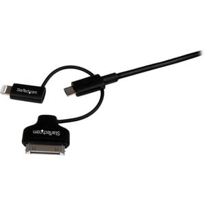 StarTech.com 1 m Blitz/Proprietär/USB Datentransferkabel - 1 Stück - Cable for iPhone, iPad, iPod, Tablet - 480 Mbit/s - M
