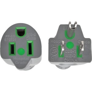 Eaton Tripp Lite Series Hospital-Grade Extension Cord, NEMA 5-15P to NEMA 5-15R - Green Dot, 13A, 125V, 16 AWG, 2 ft. (0.6