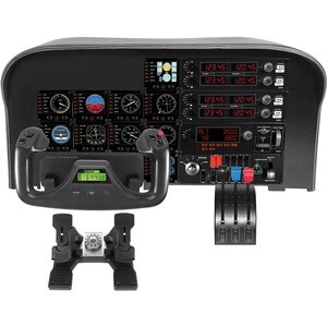 Saitek Flight Throttle Quadrant Professional Simulation Axis Levers - Cable - USB - PC - 5.90 ft Cable - Black, Red, Blue