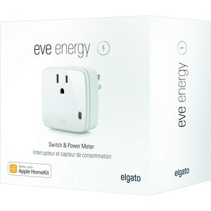 Eve Switch & Power Meter with Apple HomeKit Technology, Bluetooth Low Energy - 1 x AC Power Plug - 1 x Type B Receptacle -