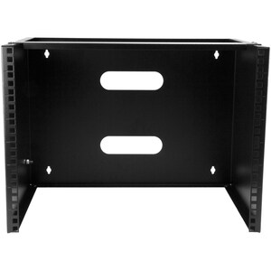 StarTech.com 8U Wall Mount Rack, 14in Deep, 19 inch Wall Mount Network Rack, Wall Mounting Patch Panel Bracket for Switch/