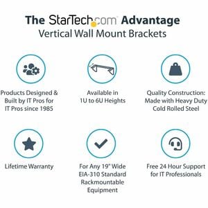 StarTech.com 6U 19-Inch Steel Vertical Rack and Wallmountable Server Rack - Mount server, network or telecommunications de