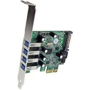 StarTech.com USB Adapter - PCI Express x1 - Plug-in-Karte - TAA-konform - UASP-Support - 4 Total USB Port(s) - 4 USB 3.0 P