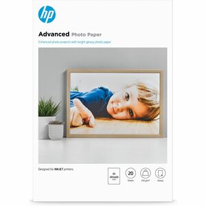 HP Advanced Jato de tinta Papel fotográfico - A3 - 297 mm x 420 mm - 250 g/m² Grammage - Brilhante - 20 Planilha