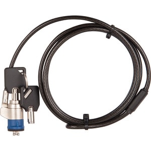 The Joy Factory LockDown Key Cable Lock 6' for Tablets and Laptops - 6 ft Cable - Keyed Lock - Black - Steel - For Noteboo
