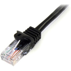 StarTech.com 3 m Black Cat5e Snagless RJ45 UTP Patch Cable - 3m Patch Cord - 3 m Category 5e Network Cable for Network Dev