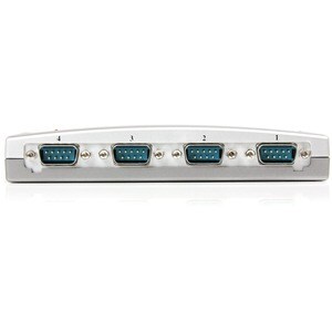 StarTech.com 4 Port USB to RS232 Serial DB9 Adapter Hub - External - USB - PC, Mac - 4 x Number of Serial Ports External -