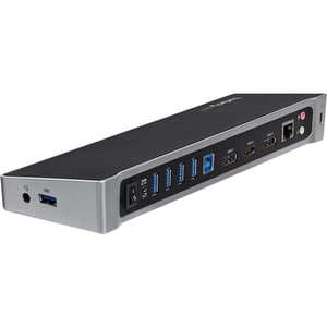 StarTech.com Triple Monitor USB 3.0 Docking Station for Laptops - Mac & Windows - USB Fast Charge Port - Up to 4K - USB3DO