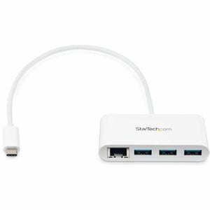 StarTech.com 3 Port USB C Hub w/ Gigabit Ethernet â€" USB Type C to 3 x USB-A â€" Multi Port USB 3.0 Hub for MacBook Pro (