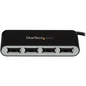 StarTech.com 4 Port Portable USB 2.0 Hub w/ Built-in Cable - 4 Port USB Hub - Add four USB 2.0 ports to your computer usin